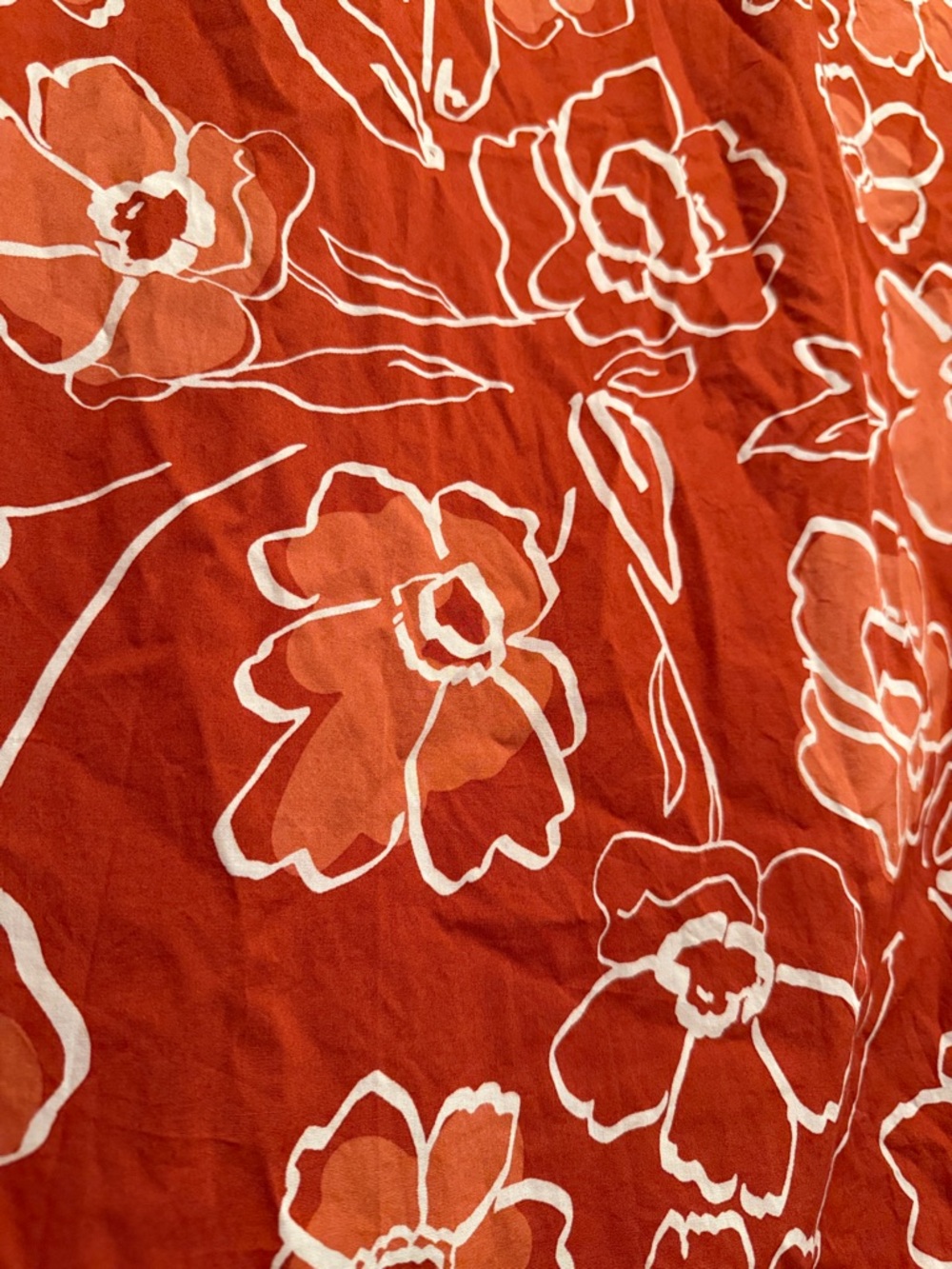 Sugarlips Orange-White Floral Ruffle Tunic 🍊 - Picture 2 of 3